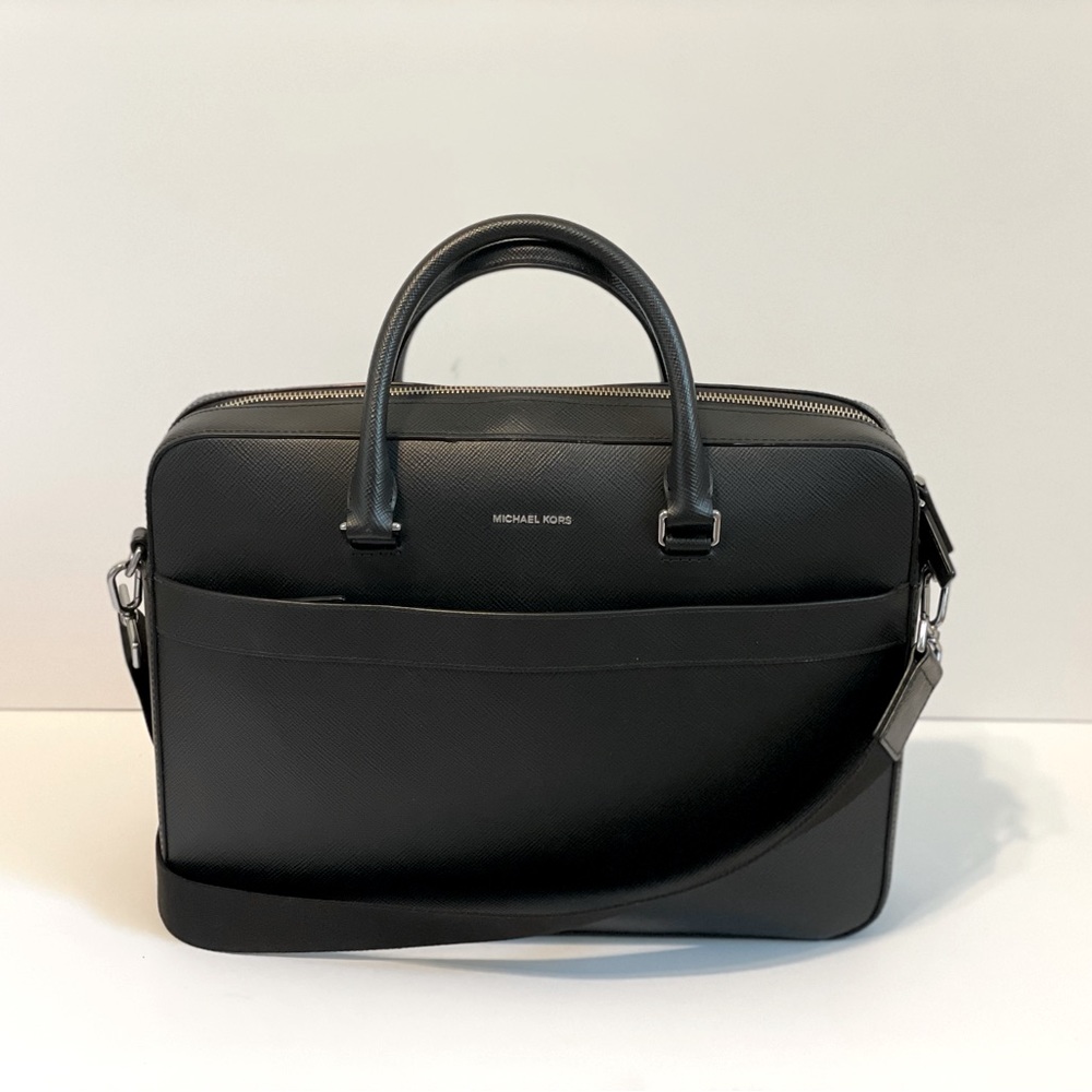 Michael Kors - Men’s Messenger Bag Brief Case - Black - Saffiano Leather